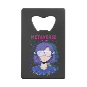 Anime girl virtual reality glasses Bottle Opener