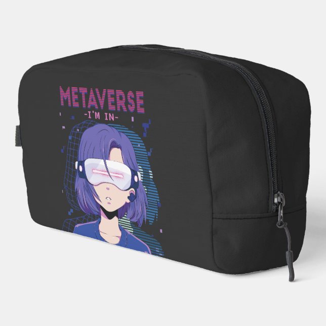 Anime girl virtual reality glasses Dopp Kit (Right Corner)