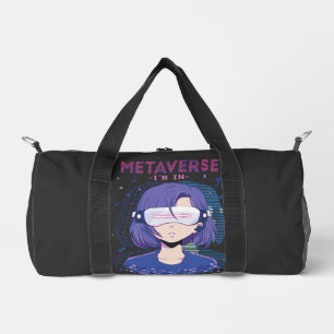 Anime girl virtual reality glasses Duffle Bag