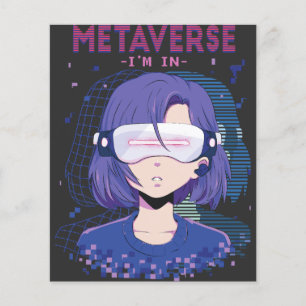 Anime girl virtual reality glasses Flyer