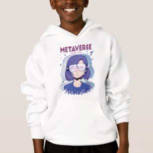 Anime girl virtual reality glasses Hoodie