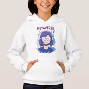 Anime girl virtual reality glasses Hoodie