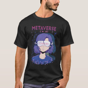 Anime girl virtual reality glasses T-Shirt
