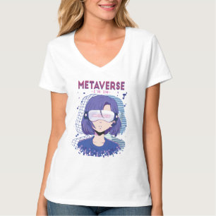 Anime girl virtual reality glasses T-Shirt