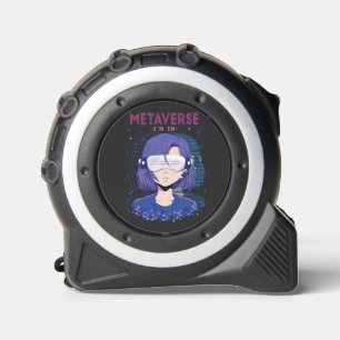 Anime girl virtual reality glasses Tape Measure 1