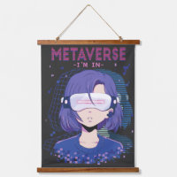 Anime girl virtual reality glasses Tapestry