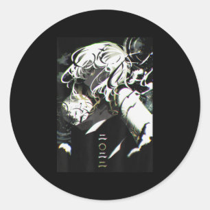 Anime Girl Waifu Aesthetic Japanese Otaku Classic Round Sticker