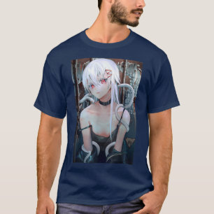 Anime Girl Waifu Snake Aesthetic Japanese Otaku  T-Shirt
