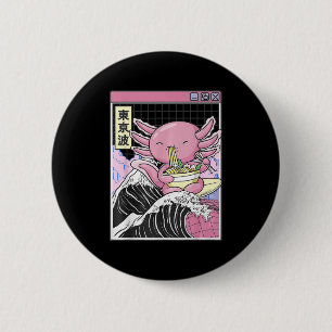 Anime Girl Waifu Who Loves Anime Ramen And Sketchi 6 Cm Round Badge