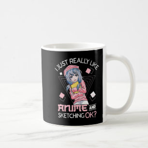 Anime Girl Waifu Who Loves Anime Ramen And Sketchi Coffee Mug