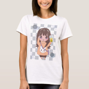 anime girl with flowers T-Shirt