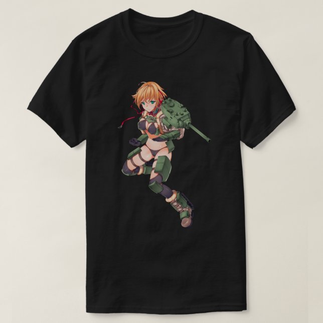 Anime girl with gun design cool                 T-Shirt (Design Front)