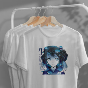 Anime Girl With Koi Fishes  T-Shirt