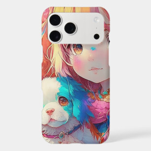 Anime Girl with Puppy