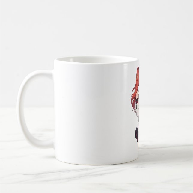 anime girl with red hair coffee mug (Left)