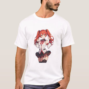 Anime girl with red hair T-Shirt
