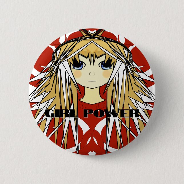 Anime Girls 6 Cm Round Badge (Front)