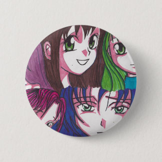 anime girls 6 cm round badge