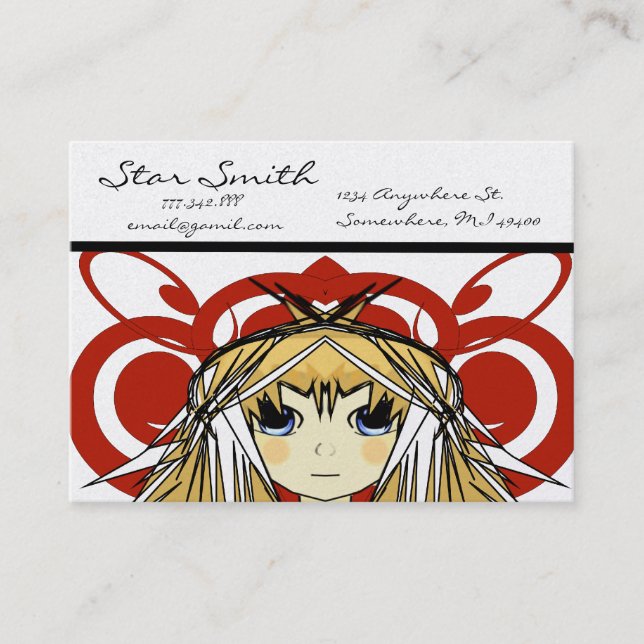 Anime Girls Business Card (Front)