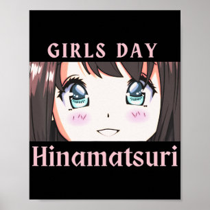 Anime Girls Day Hinamatsuri holiday or Dolls Day o Poster