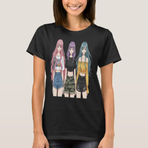 Anime Girls Fashion Trio T-Shirt  