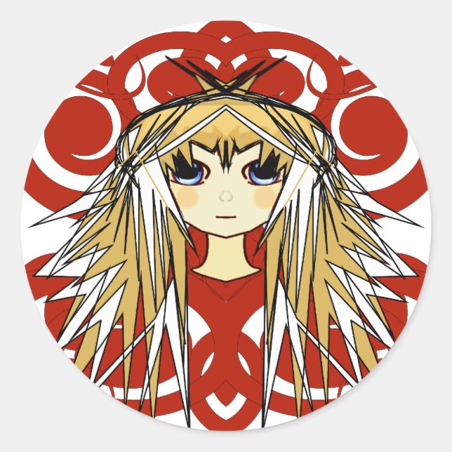 Anime Girls Gifts Classic Round Sticker (Front)