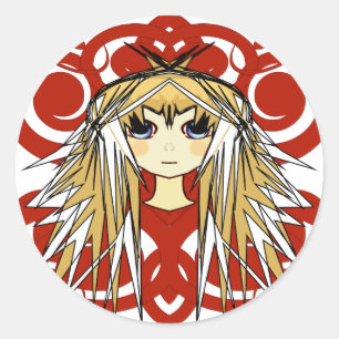 Anime Girls Gifts Classic Round Sticker
