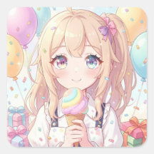 Anime Girl's Ice Cream Birthday Party