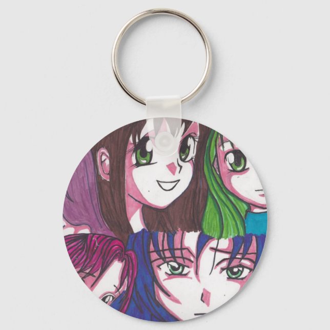 anime girls key ring (Front)