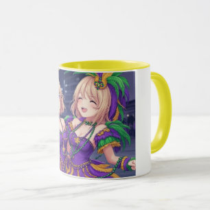Anime Girls Mardi Gras Mug
