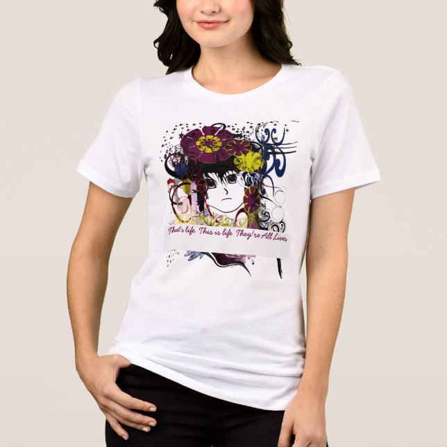 Anime Girls Tri-Blend Shirt (Front)