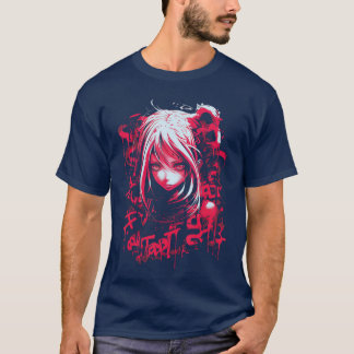 Anime Goth Girl Japanese Aesthetic Grunge Horror g T-Shirt