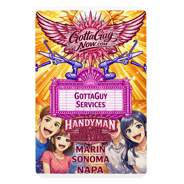 Anime GottaGuy Handyman Home Solutions  Magnet (Vertical)