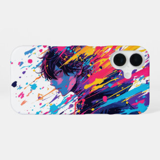 Anime Graffiti Chaos — Colour Splash iPhone 16 Case