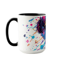 Anime Graffiti Chaos — Colour Splash Mug | Bold Ar