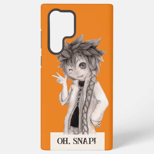 Anime Guy O SNAP, Original Drawing Samsung Galaxy S22 Ultra Case (Back)