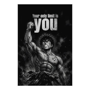 Anime Gym Motivation Fighter Art Photo Print