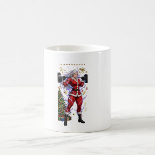 Anime Gym Santa Fitness Christmas Coffee Mug