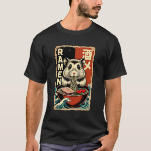 Anime Hamster Eating Ramen Japanese Cute & Funny K T-Shirt