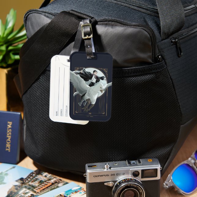 Anime HARRY POTTER™ Flight with Buckbeak Luggage Tag (Front & Back)