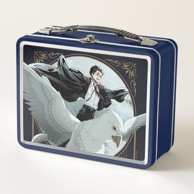 Anime HARRY POTTER™ Flight with Buckbeak Metal Lunch Box (Front)