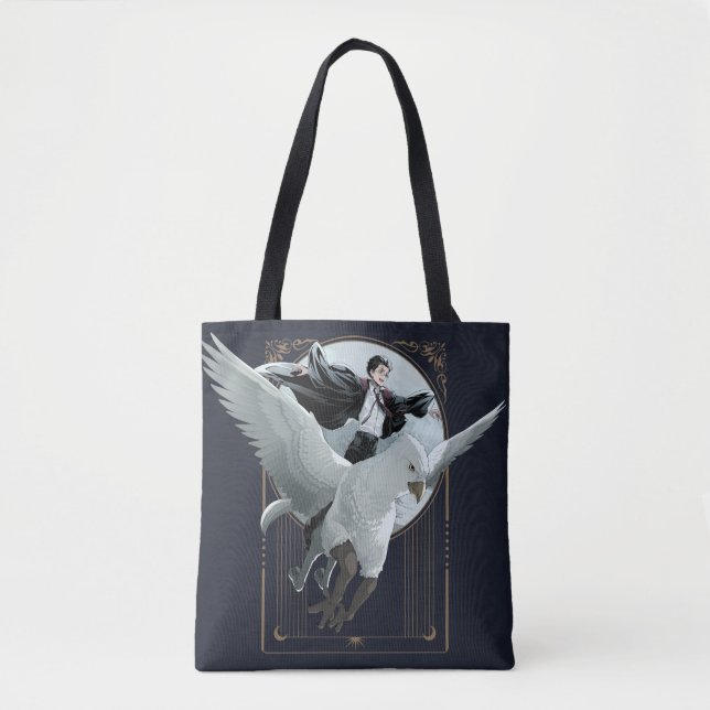 Anime HARRY POTTER™ Flight with Buckbeak Tote Bag (Front)