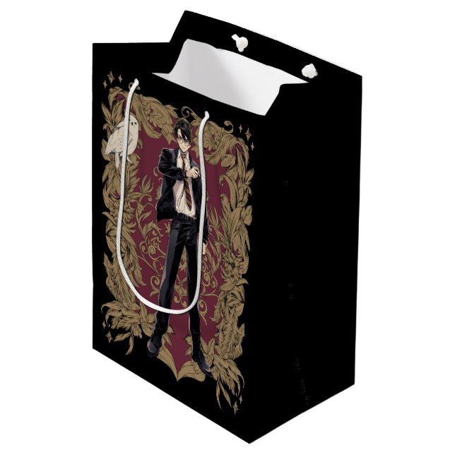 Anime HARRY POTTER™ Ornate Frame Medium Gift Bag (Front Angled)