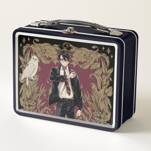 Anime HARRY POTTER™ Ornate Frame Metal Lunch Box (Front)