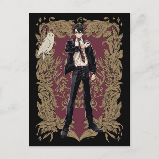 Anime HARRY POTTER™ Ornate Frame Postcard (Front)