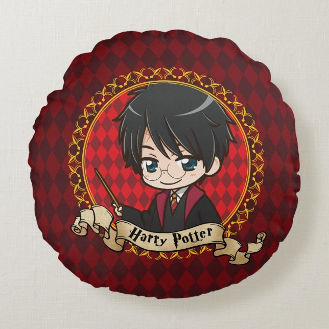 Anime Harry Potter Round Cushion (Front)
