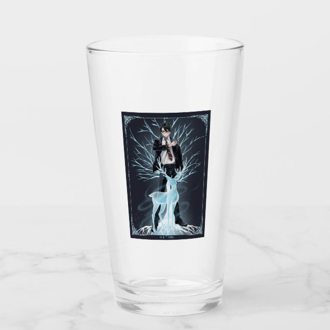 Anime HARRY POTTER™ Stag Patronus Glass (Front)