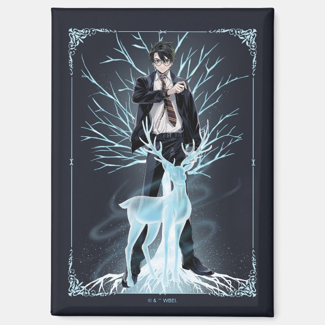 Anime HARRY POTTER™ Stag Patronus Magnet (Front)
