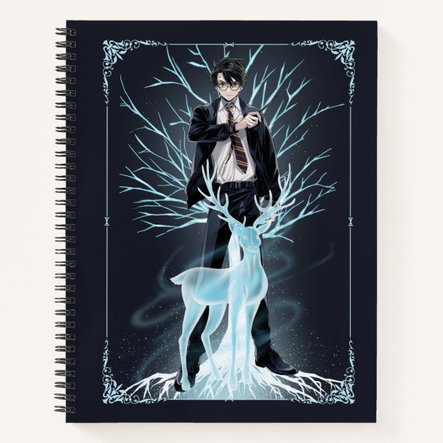 Anime HARRY POTTER™ Stag Patronus Notebook (Front)