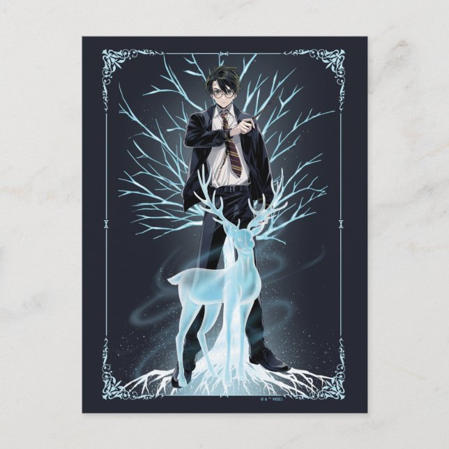 Anime HARRY POTTER™ Stag Patronus Postcard (Front)